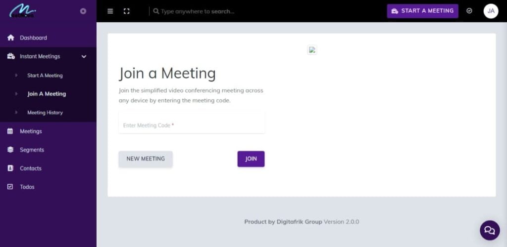 Join a Meeting Page